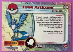 2000 Pokemon Topps Chrome ARTICUNO #144 Series 2 - Image 2