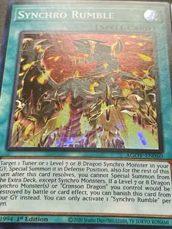 3x Synchro Rumble | AGOV-EN060 | Super Rares | LP | 1st Edition | YuGiOh! - Image 2
