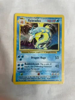 Pokemon 1995 Gyarados TCG Base Set Holo Rare Card #6/102 Vintage - Image 1