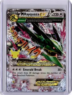 M Rayquaza EX Celebrations Classic 76/108 Holo Base Set Pokemon Card 2021 - Image 1