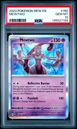 Mewtwo 150/165 Pokemon 151 Holo PSA 10 Pokemon card - Image 1