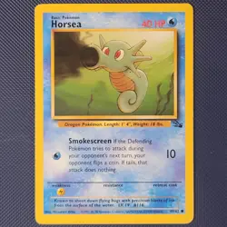 Horsea 49/62 - Fossil - Common Vintage WOTC Pokemon Card - LP - Image 1