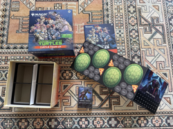 mtg team up tmnt storage box teenage mutant ninja turtles + boss cards, tokens - Image 1
