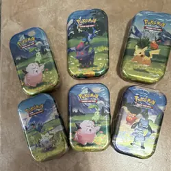 Pokemon Trading Card Game Mini Tins Set of 6 Pikachu Clefairy Zorua - Image 2