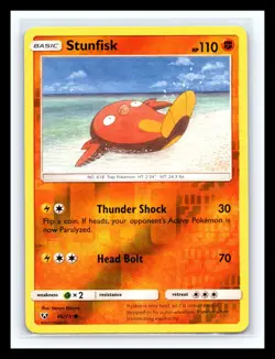 💥 Stunfisk 46/73 Reverse Holo | Shining Legends | Pokemon Card - Image 1