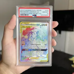 2019 Pokemon Sun & Moon Reshiram & Zekrok GX Cosmic Eclipse - Secret Gem MT 10 - Image 1