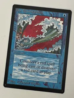 Magic the Gathering MTG Beta Blue Elemental Blast NM (Beta Bob) - Image 1
