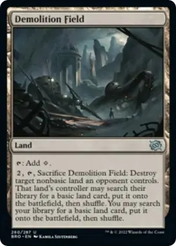 Magic The Gathering MTG DEMOLITION FIELD The Brothers' War NM Near Mint - Image 1
