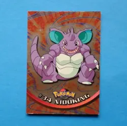 TV Animation, 34 Nidoking, Holo, Blue Logo, Pokemon Karte Topps Series 1, 1999 - Image 1