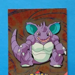 TV Animation, 34 Nidoking, Holo, Blue Logo, Pokemon Karte Topps Series 1, 1999 - Image 4