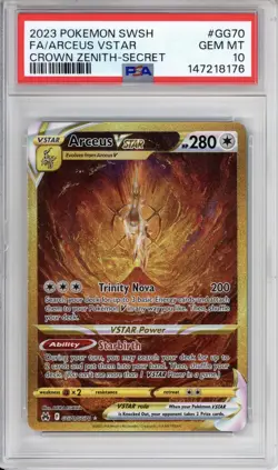 PSA 10 Arceus VSTAR Pokemon SWSH Crown Zenith Gold Holo #GG70 - Image 1