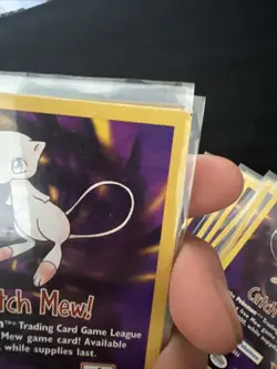 1999 Pokemon Catch Mew Movie Promo SQUARE CUT With Alignment Dot - Image 3