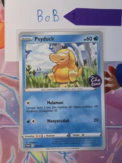 Pokemon TCG Indonesia Psyduck Chatime Promo 352/S-P LP D - Image 1