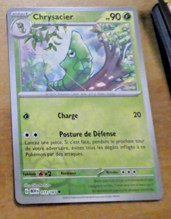 POKEMON 151 CARD REVERSE HOLO CARTE FRANCAISE CHRYSACIER 011/165 MEW EV3.5 FR M - Image 1
