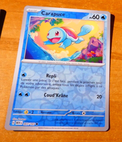 POKEMON 151 CARD REVERSE HOLO CARTE CARAPUCE 007/165 MEW FR VF JCC NM 2023 - Image 1