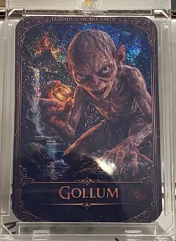 Gollum (LOTR) Refractor - MR. Cards Customs - True 1/1 Signed Limited Art Card - Image 1