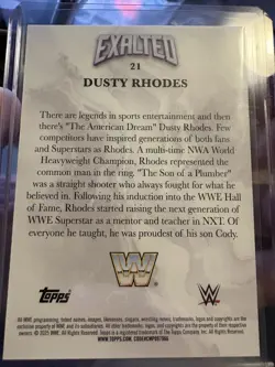 2025 WWE Topps Exalted #21 Dusty Rhodes With Bonus Universe Rhodes Card - Image 2