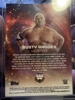 2025 WWE Topps Exalted #21 Dusty Rhodes With Bonus Universe Rhodes Card - Image 4