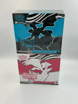 Pokemon TCG Black Bolt & White Flare Sealed Elite Trainer Box Set of 2 - Image 1