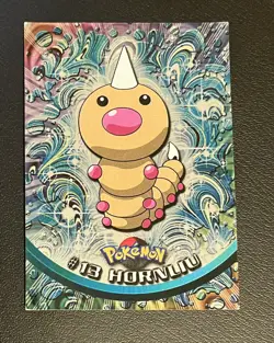 1999 Topps Pokemon Chrome Blue Logo TV Animation Edition Hornliu #13 - Image 1