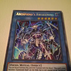 🔥 * Mint* YuGiOh! Archfiend’s Awakening FIGA-EN031, Secret Rare, 1st Edition - Image 2
