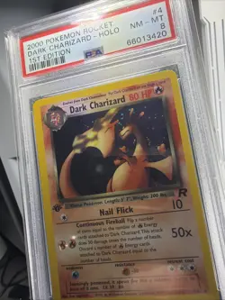 2000 POKEMON ROCKET 1ST EDITION #4 DARK CHARIZARD-HOLO PSA 8 - Image 2