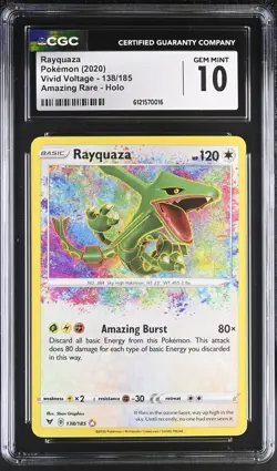 Rayquaza 138/185 Amazing Rare - Pokemon Vivid Voltage CGC 10 Gem Mint - Image 1