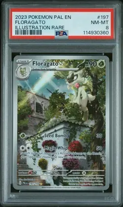 POKEMON - PALDEA EVOLVED - #197 FLORAGATO - ILLUSTRATION RARE - PSA 8 - Image 1