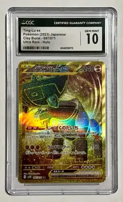 Pokemon Ting-Lu ex 097/071 sv2D Ultra Rare Clay Burst Japanese CGC 10 Gem Mint - Image 1