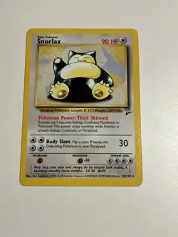 Pokemon TCG Snorlax 30/130 Base Set 2 Regular Rare Non-Holo - LP - Image 1