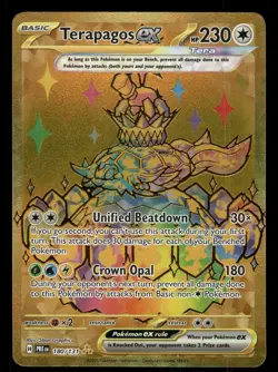 Pokemon Terapagos ex - Hyper Rare SV: Prismatic Evolutions 180/131 NM Holo - Image 1