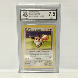 PSA CGA 7.5 Lt. Surge's Eevee 51/132 - 2000 Pokemon TCG Gym Challenge - Image 1