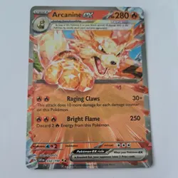Pokemon 032/198 Arcanine Holo Rare Scarlet Violet Excellent Condition - Image 1
