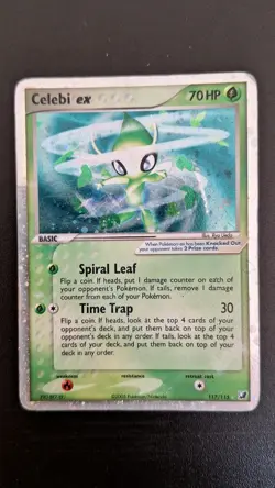 Celebi ex 117/115 Pokemon Ex Unseen Forces Ultra Rare HP - Image 1