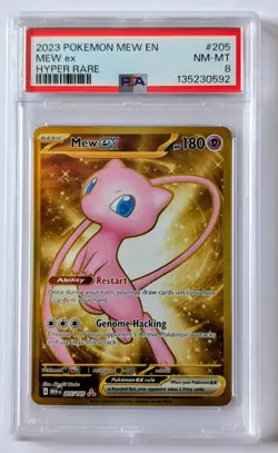 Mew ex - Hyper Rare SV: Scarlet & Violet 151 205/165 PSA 8 Pokemon - Image 1