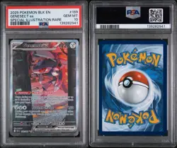 2025 POKEMON BLK EN-BLACK BOLT SPECIAL ILLUSTRATION RARE #169 GENESECT EX PSA 10 - Image 3