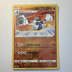 Pokemon Crabominable 085/198 Chilling Reign Reverse Holo Stage 1 150 HP 90 130 - Image 1