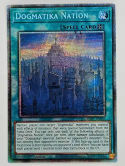 YuGiOh Rarity V 5 RA05-EN066 Dogmatika Nation Starlight Rare - Image 1