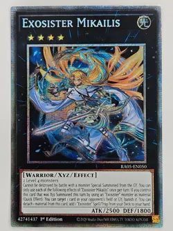 YuGiOh Rarity V 5 RA05-EN050 Exosister Mikailis Starlight Rare - Image 1