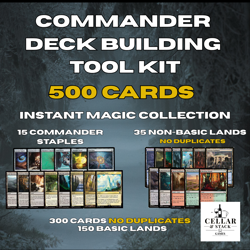MTG Commander Toolkit Bundle – 500 Cards | Staples + Deck Building Kit + Lands - Image 1