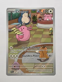 Chansey 187/162 Twilight Masquerade IR Holo Pokemon Card - Near Mint - Image 1