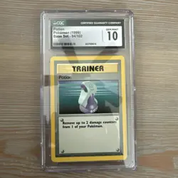 CGC 10 GEM MINT Potion 94/102 Base Set Pokemon Card - Image 1