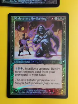 Last Rites & Malevolent Awakening. MTG Card. Odyssey.Old Border FOIL.2 cards - Image 2
