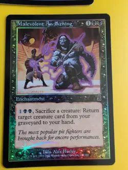 Last Rites & Malevolent Awakening. MTG Card. Odyssey.Old Border FOIL.2 cards - Image 3