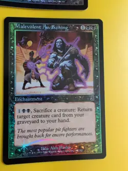 Last Rites & Malevolent Awakening. MTG Card. Odyssey.Old Border FOIL.2 cards - Image 4