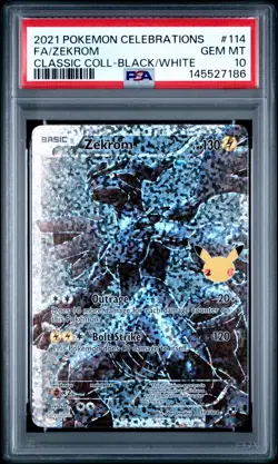 Zekrom 114/114 Celebrations Classic Collection Holo PSA 10 Pokemon card - Image 1