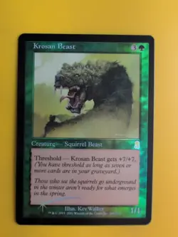 Krosan Beast. Squirrel Beast MTG Card. Odyssey.Old Border FOIL. - Image 1