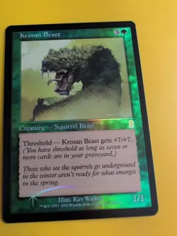 Krosan Beast. Squirrel Beast MTG Card. Odyssey.Old Border FOIL. - Image 4