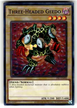 YuGiOh! - Three-Headed Geedo PSV-EN002 Common 25th Anniversary Edition Near Mint - Image 1