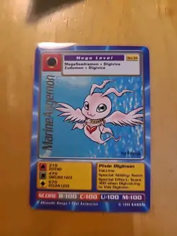 Digimon Cards 1999 Gatomon MarineAngemon Gold Foil Bandai Lot of 2 - Image 3